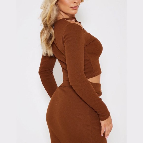 NWT Chocolate Rib Top and Skirt Set - Size 4 - Picture 5 of 12